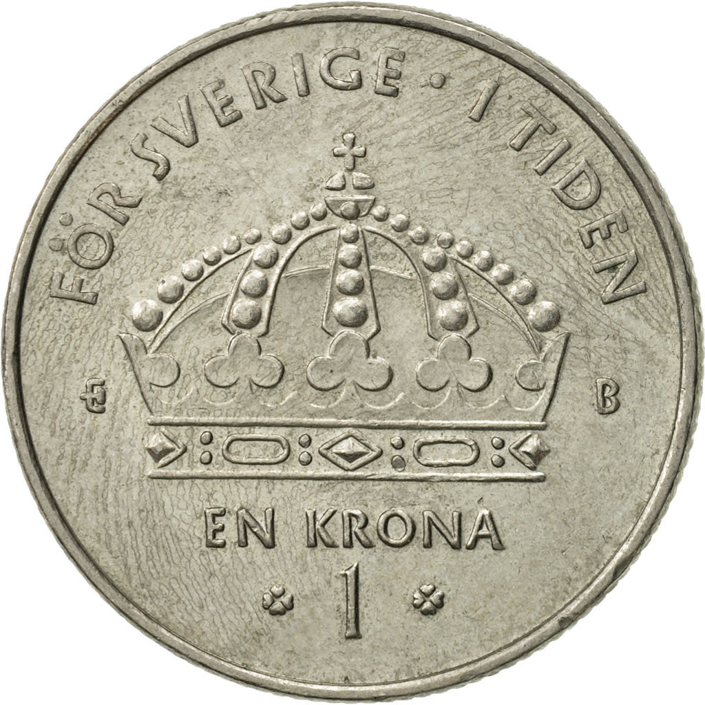 Moneda, Suecia, Carl XVI Gustaf, Krona, 2002, Eskilstuna, MBC, Cobre - níquel