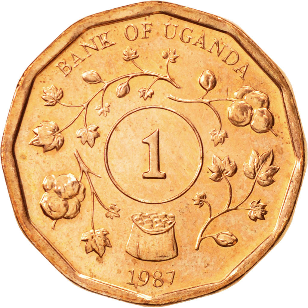 Monnaie, Uganda, Shilling, 1987, SPL, Copper Plated Steel, KM:27