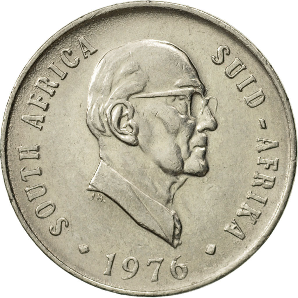 Coin, South Africa, 10 Cents, 1976, AU(55-58), Nickel, KM:94