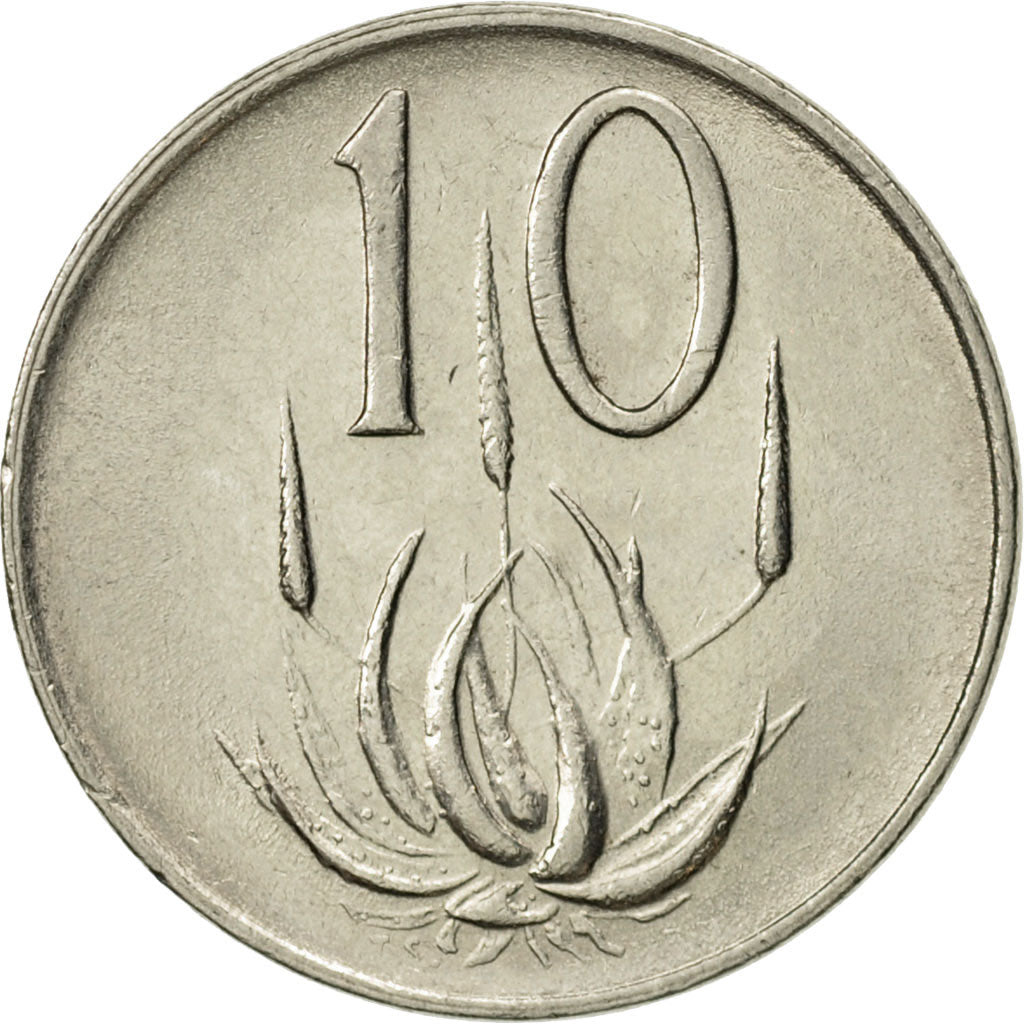 Coin, South Africa, 10 Cents, 1976, AU(55-58), Nickel, KM:94