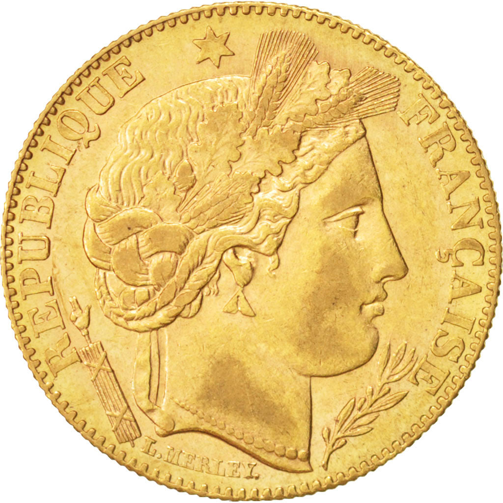 Frankreich, Cérès, 10 Francs, 1896, Paris, Gold, KM:830