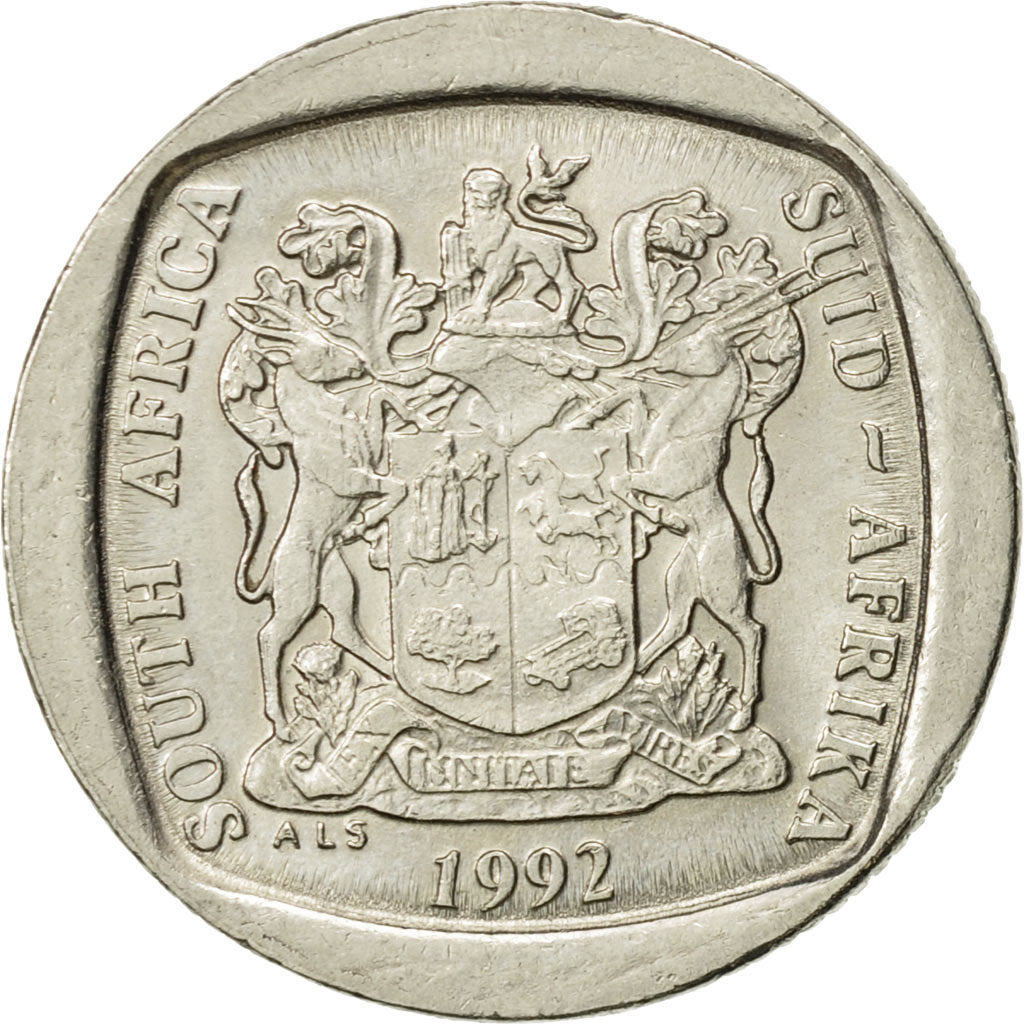 Coin, South Africa, Rand, 1992, EF(40-45), Nickel Plated Copper, KM:138