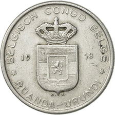 Belgian Congo, RUANDA-URUNDI, 5 Francs, 1958, EF(40-45), Aluminum, KM:3