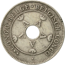 Belgian Congo, 10 Centimes, 1922, Heaton, EF(40-45), Copper-nickel, KM:18