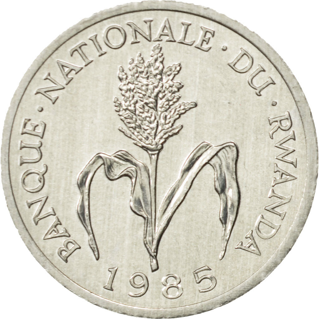 Moneta, Ruanda, Franc, 1985, British Royal Mint, SPL-, Alluminio, KM:12
