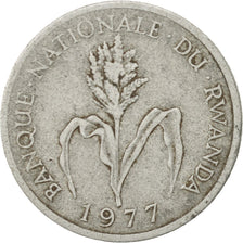Coin, Rwanda, Franc, 1977, British Royal Mint, EF(40-45), Aluminum, KM:12