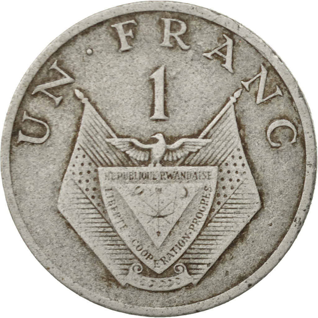 Coin, Rwanda, Franc, 1977, British Royal Mint, EF(40-45), Aluminum, KM:12