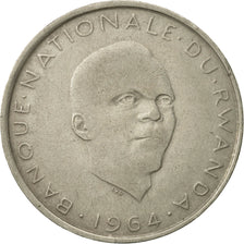 Rwanda, 10 Francs, 1964, EF(40-45), Copper-nickel, KM:7