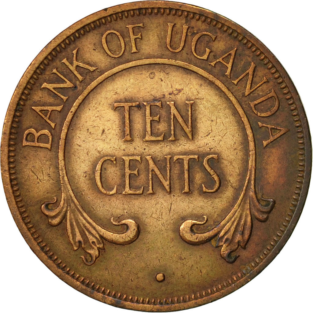 Uganda, 10 Cents, 1966, EF(40-45), Bronze, KM:2