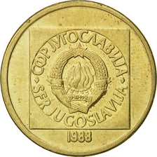 Yugoslavia, 50 Dinara, 1988, AU(55-58), Brass, KM:133