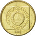 Yugoslavia, 20 Dinara, 1989, AU(55-58), Brass, KM:132