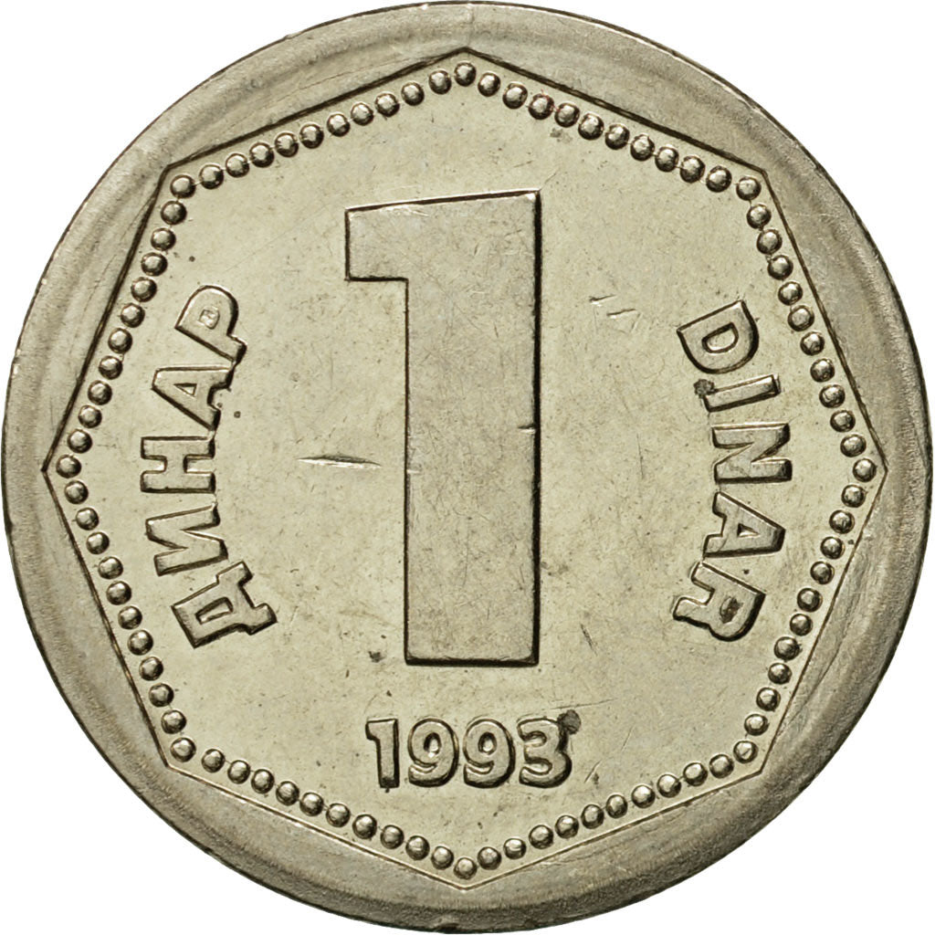 Moneta, Iugoslavia, Dinar, 1993, SPL-, Rame-nichel-zinco, KM:154