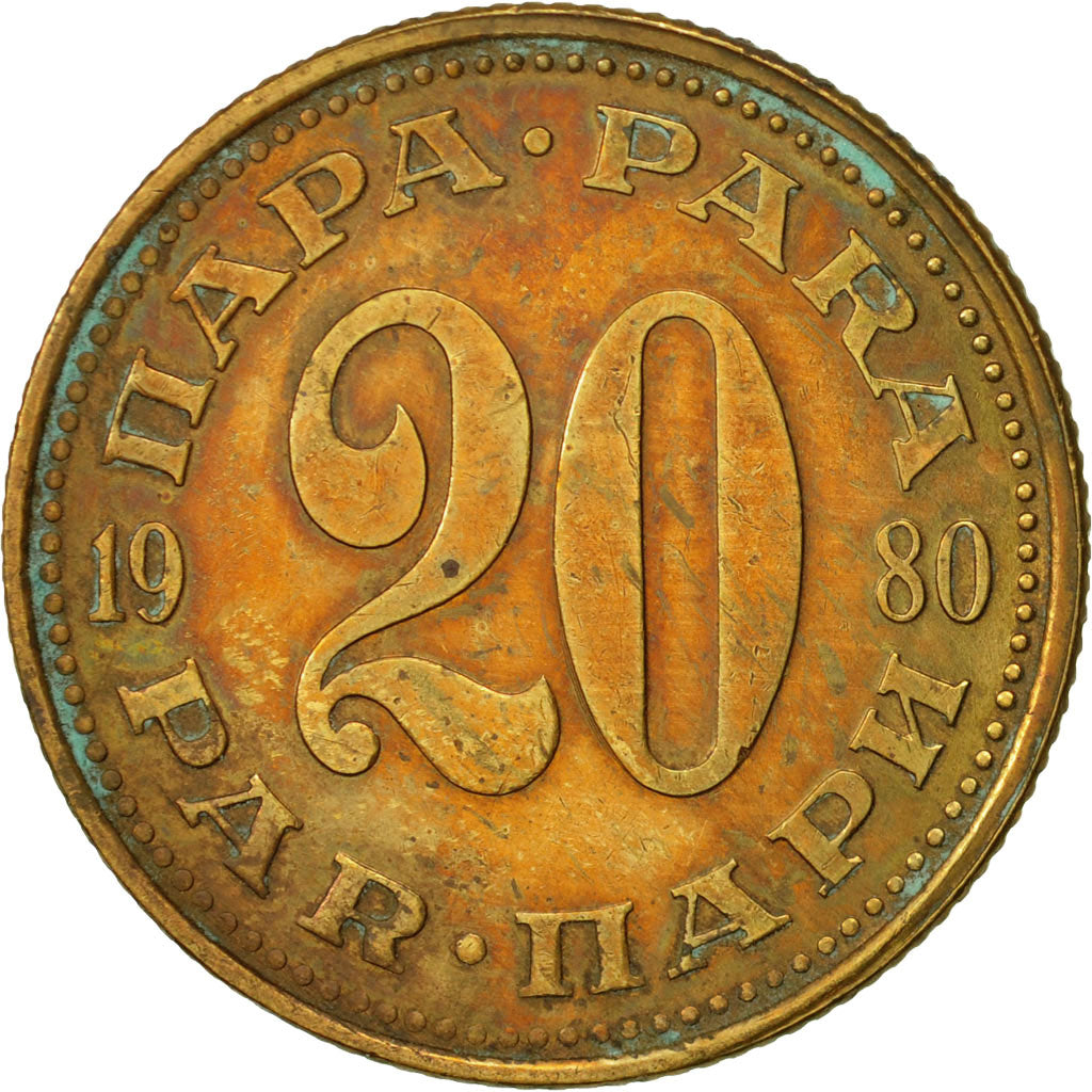 Coin, Yugoslavia, 20 Para, 1980, EF(40-45), Brass, KM:45