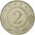 Coin, Yugoslavia, 2 Dinara, 1981, EF(40-45), Copper-Nickel-Zinc, KM:57