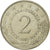 Moneda, Yugoslavia, 2 Dinara, 1981, MBC, Cobre - níquel - cinc, KM:57