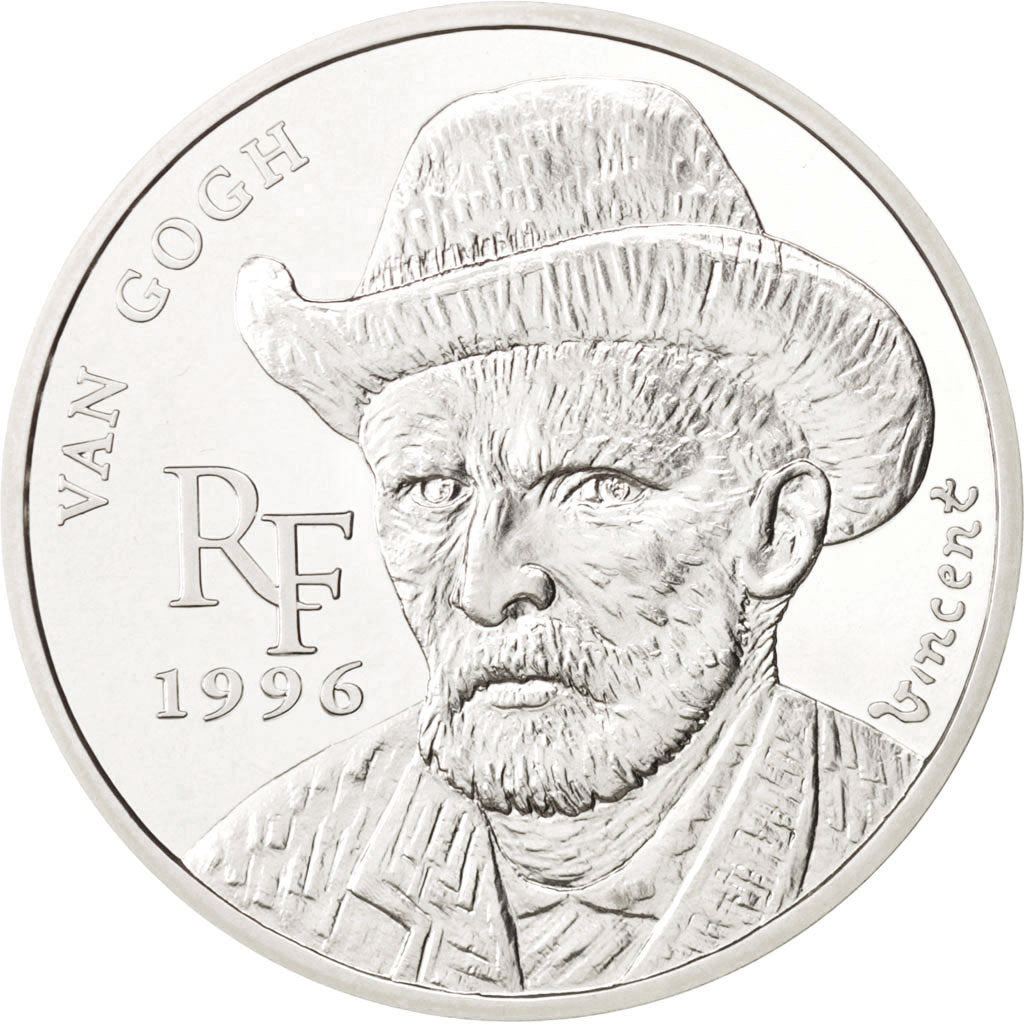 Frankreich, 10 Francs-1.5 Euro, 1996, Paris, Van Gogh, Silver, Proof, KM:1147