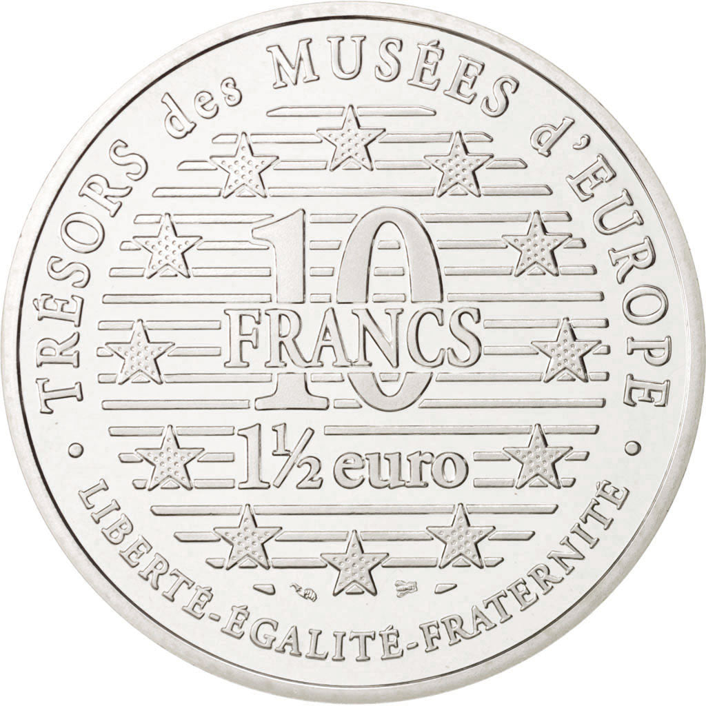 Frankreich, 10 Francs-1.5 Euro, 1996, Paris, Van Gogh, Silver, Proof, KM:1147