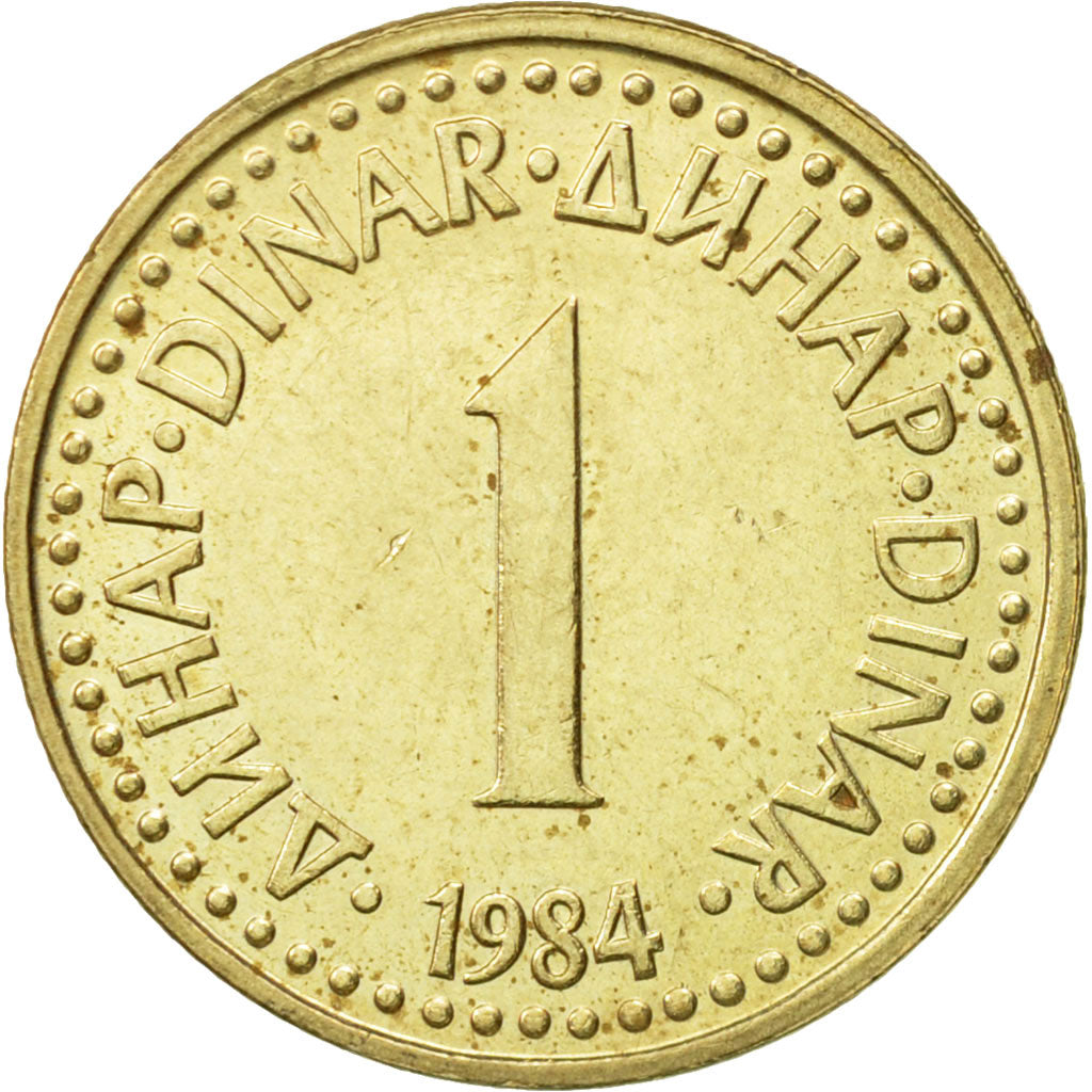 Coin, Yugoslavia, Dinar, 1984, EF(40-45), Nickel-brass, KM:86