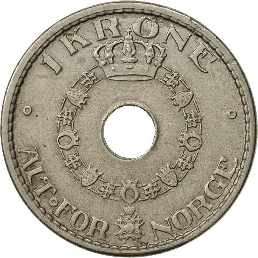 Coin, Norway, Haakon VII, Krone, 1946, AU(50-53), Copper-nickel, KM:385