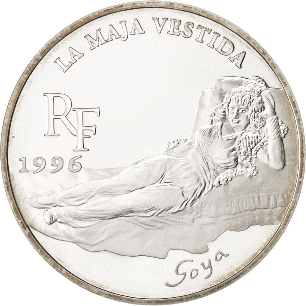 France, 10 Francs-1.5 Euro, 1996, Paris, Goya, Silver, Proof, KM:1148