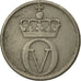 Moneta, Norvegia, Olav V, 10 Öre, 1961, BB, Rame-nichel, KM:411