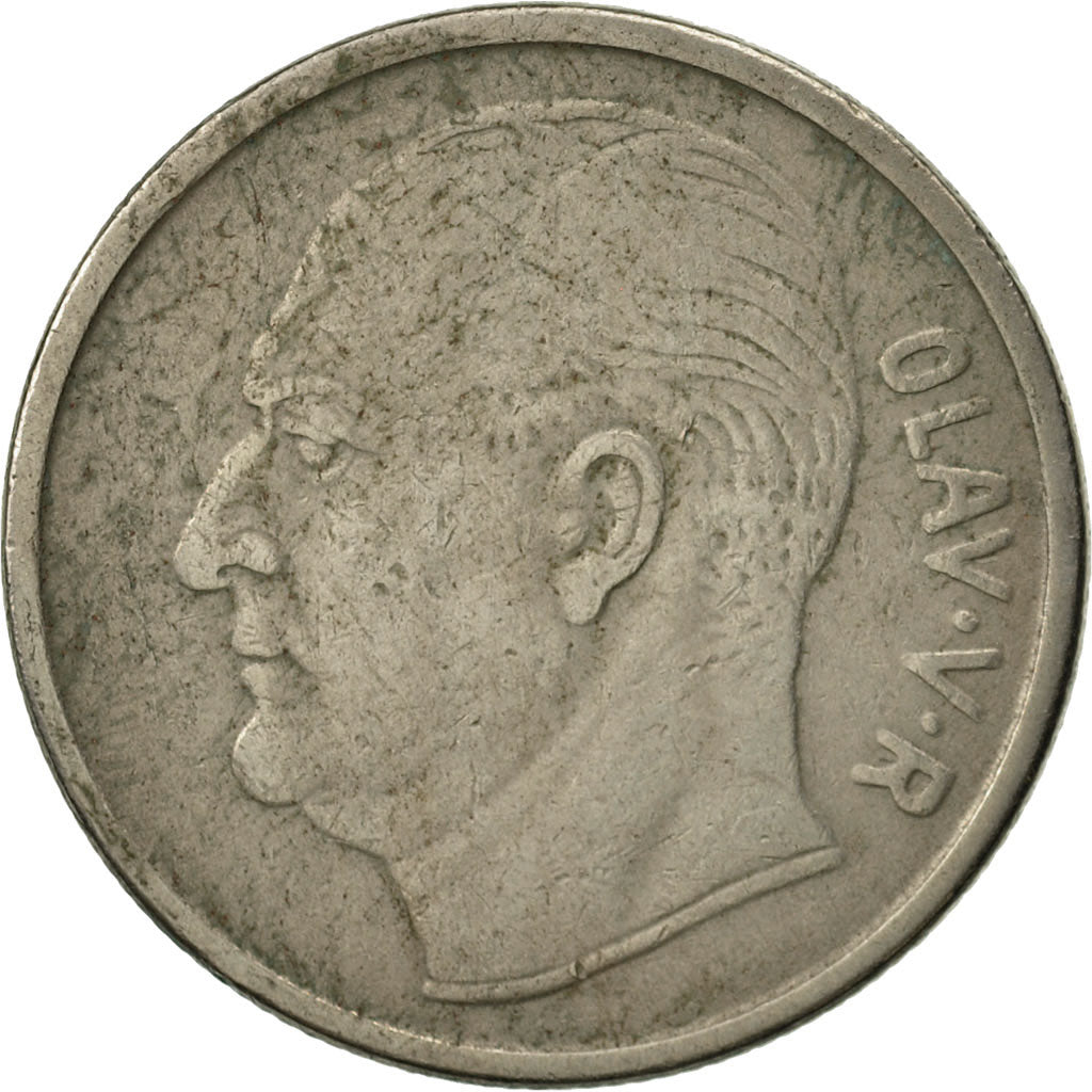 Coin, Norway, Olav V, Krone, 1961, EF(40-45), Copper-nickel, KM:409