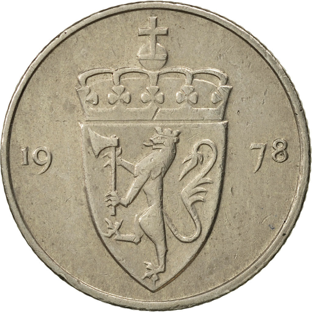 Moneda, Noruega, Olav V, 50 Öre, 1978, MBC, Cobre - níquel, KM:418