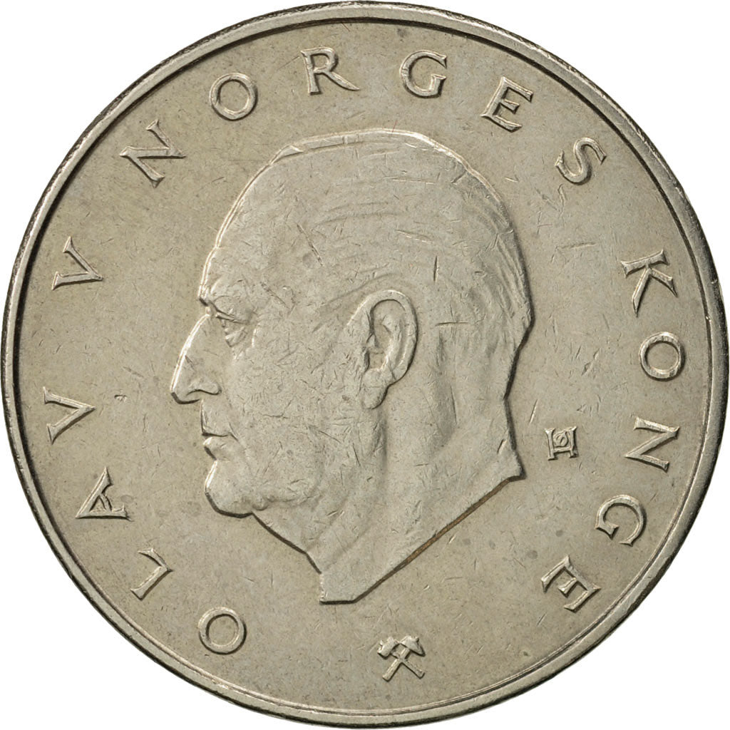 Moneta, Norvegia, Olav V, 5 Kroner, 1979, BB, Rame-nichel, KM:420
