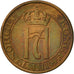 Norvège, Haakon VII, 2 Öre, 1940, TTB, Bronze, KM:371