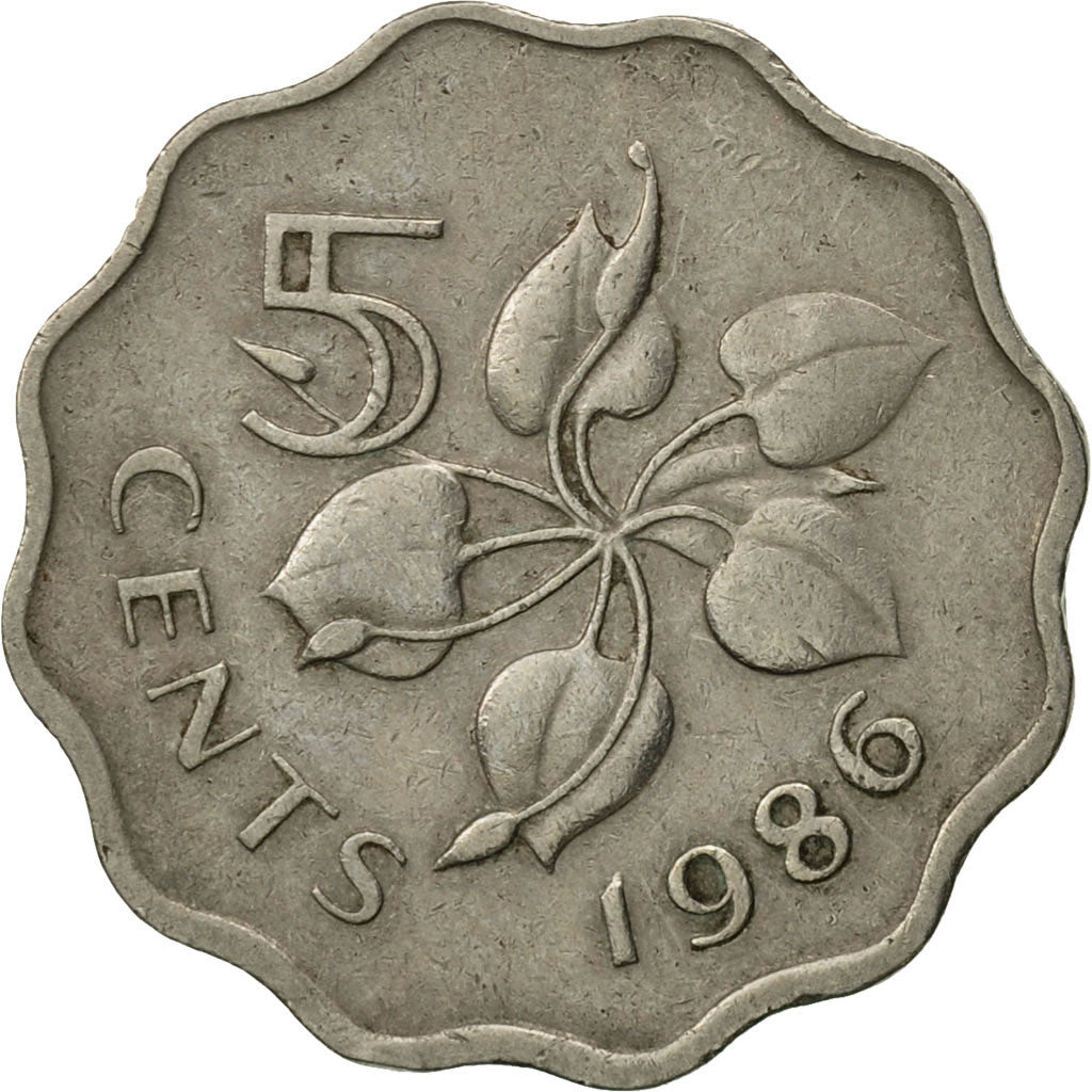 Monnaie, Swaziland, Queen Dzeliwe, 5 Cents, 1986, British Royal Mint, TTB