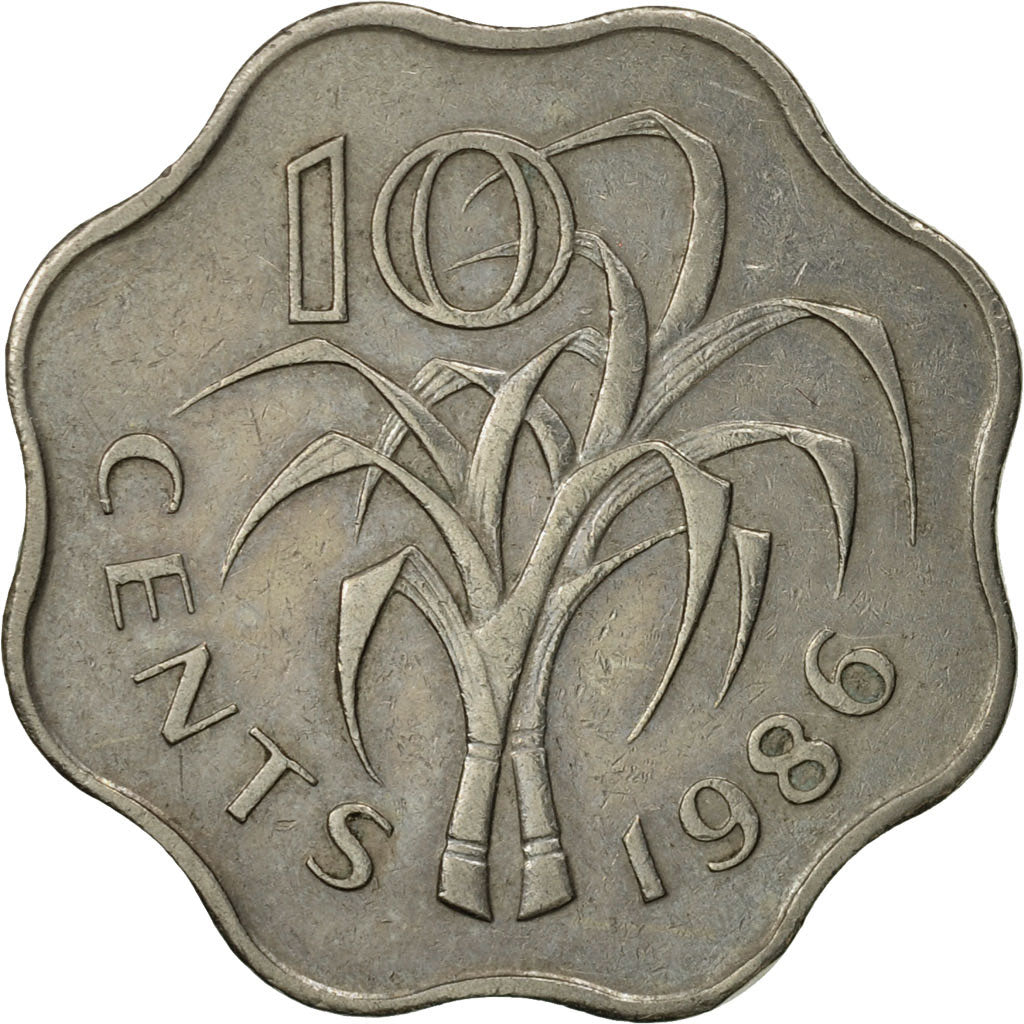 Swaziland, King Msawati III, 10 Cents, 1986, British Royal Mint, TTB