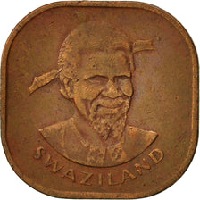 Moneta, Suazi, Sobhuza II, 2 Cents, 1974, British Royal Mint, EF(40-45), Bronze