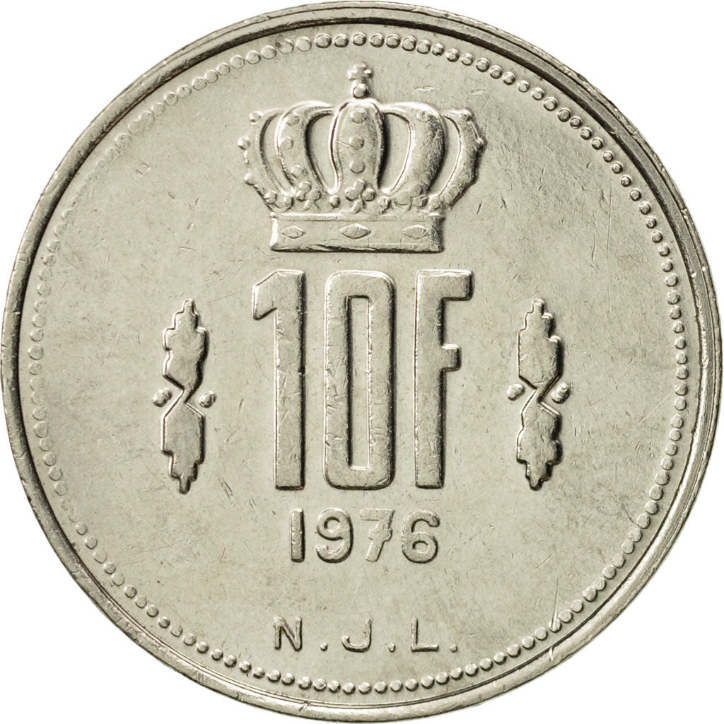 Moneda, Luxemburgo, Jean, 10 Francs, 1976, EBC, Níquel, KM:57