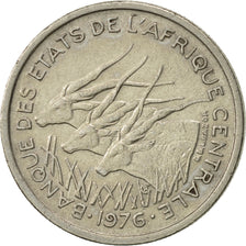 Coin, Central African States, 50 Francs, 1976, Paris, AU(55-58), Nickel, KM:11
