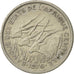 Coin, Central African States, 50 Francs, 1976, Paris, AU(55-58), Nickel, KM:11