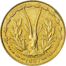 Monnaie, West African States, 5 Francs, 1987, Paris, SUP