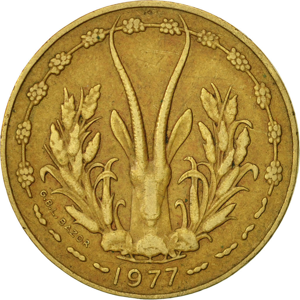 Coin, West African States, 10 Francs, 1977, Paris, EF(40-45)