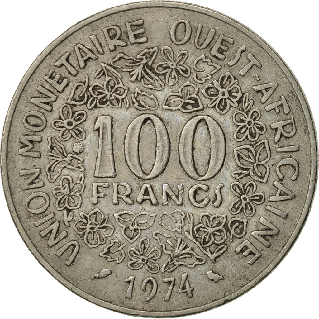 Munten, West Afrikaanse Staten, 100 Francs, 1974, Paris, ZF, Nickel, KM:4