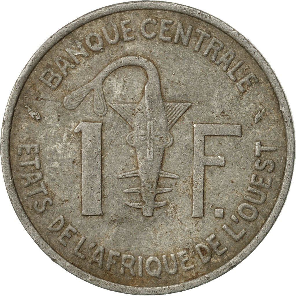 Coin, West African States, Franc, 1975, Paris, VF(20-25), Aluminum, KM:3.1
