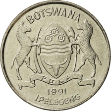 Botswana, 50 Thebe, 1991, AU(55-58), Nickel plated steel, KM:7a