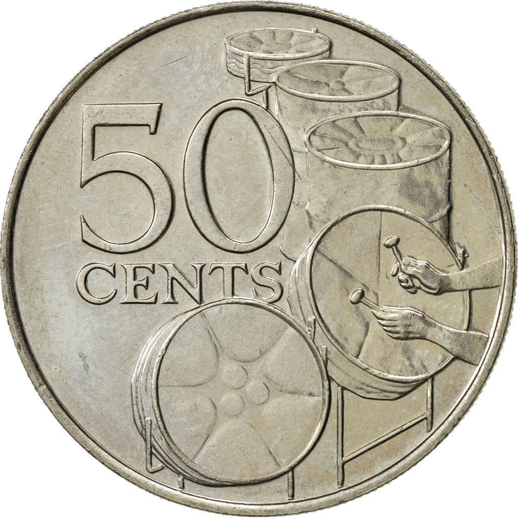 Moneta, TRINIDAD E TOBAGO, 50 Cents, 1979, Franklin Mint, SPL-, Rame-nichel