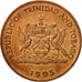 Coin, TRINIDAD & TOBAGO, 5 Cents, 1995, Franklin Mint, AU(55-58), Bronze, KM:30
