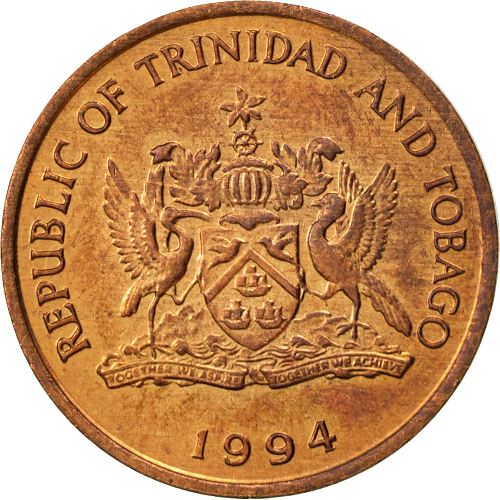 Münze, TRINIDAD & TOBAGO, Cent, 1994, Franklin Mint, VZ, Bronze, KM:29