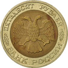 Russia, 50 Roubles, 1992, Saint-Petersburg, EF(40-45), Bi-Metallic, KM:315