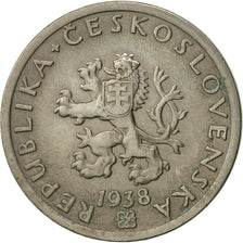 Moneda, Checoslovaquia, 20 Haleru, 1938, MBC+, Cobre - níquel, KM:1