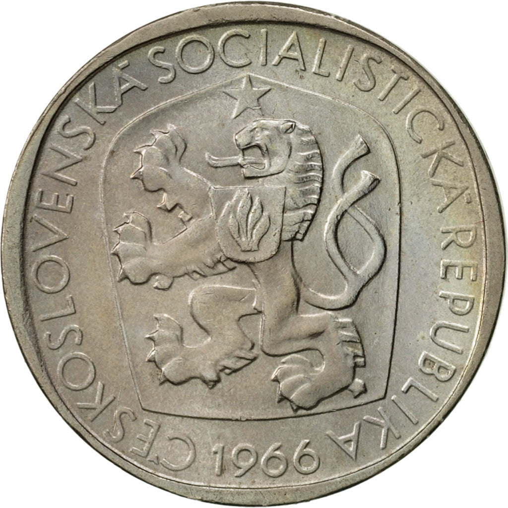 Münze, Tschechoslowakei, 3 Koruny, 1966, SS+, Copper-nickel, KM:57