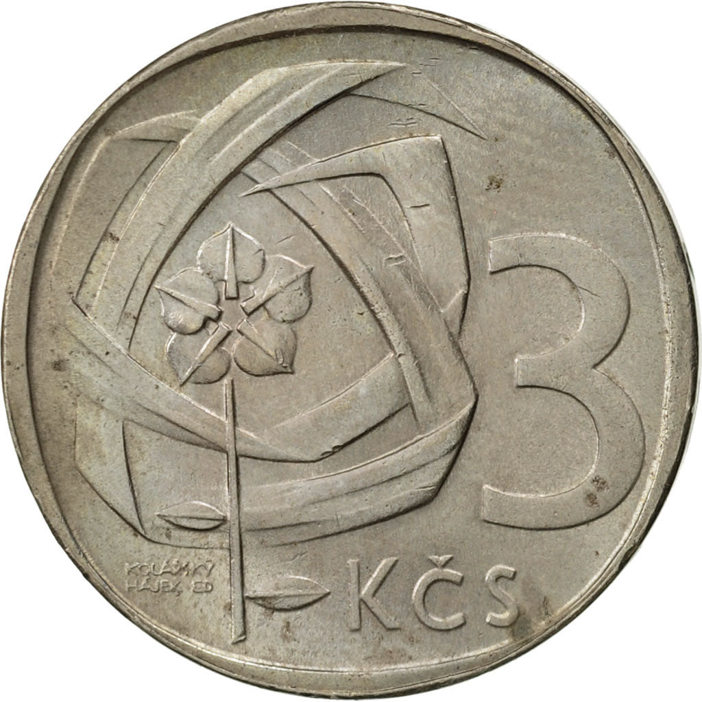 Münze, Tschechoslowakei, 3 Koruny, 1966, SS+, Copper-nickel, KM:57