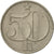 Moneta, Czechosłowacja, 50 Haleru, 1983, AU(50-53), Miedź-Nikiel, KM:89