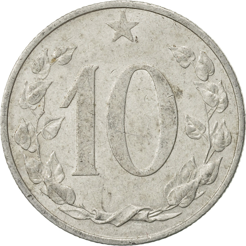 Coin, Czechoslovakia, 10 Haleru, 1953, AU(55-58), Aluminum, KM:38