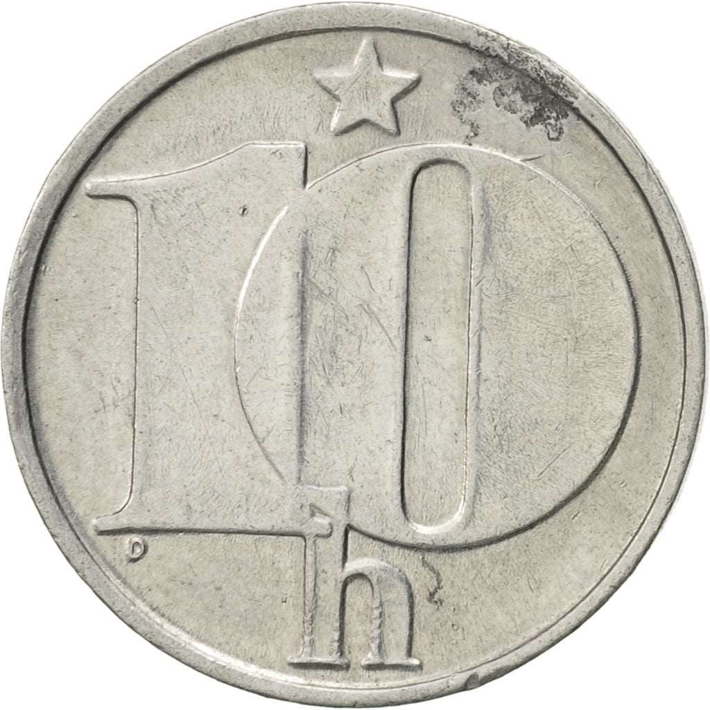 Moneta, Czechosłowacja, 10 Haleru, 1978, AU(55-58), Aluminium, KM:80